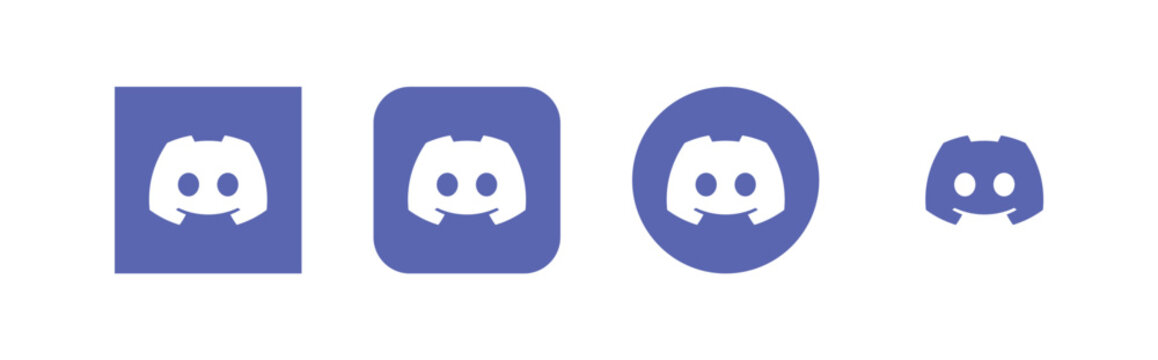 discord app logo set - social media button or social media icon
