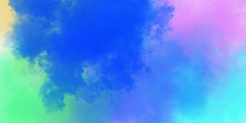 Beautiful Abstract Watercolor Background Design with Bright Blue and Pastel Pink Cloud Textures, Light Airy Sky Patterns, and Artistic Ink Strokes  Vintage Grunge Backdrop Illustration.