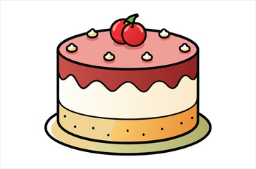 cake vector,  icon vector illustration, cake silhouette of a cake isolated on a white background, eps, png, svg,  vector,