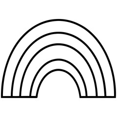 Colorful Flowing Rainbow Line Art