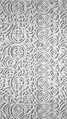 Fototapeta premium Intricate White Floral Pattern Design Background