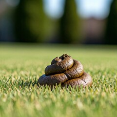 Hundekot auf der Wiese