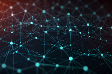 Futuristic Digital Network Background with Circuit Design, Data Connections, and Cyber Technology Concept