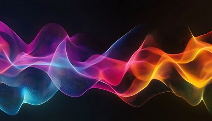 Obraz premium Abstract background with vibrant waves color creating a dynamic, lively design