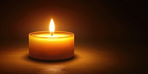 A stylized candle icon with a delicate flame, representing peace and serenity.