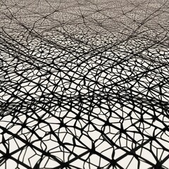Obraz premium An abstract, intricate network of lines and shapes, creating a mesmerizing and dynamic visual pattern.