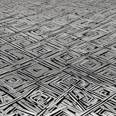 An abstract, intricate network of lines and shapes, creating a mesmerizing and dynamic visual pattern.