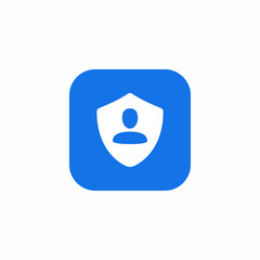 user shield protection icon sign vector