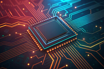 Fototapeta premium Abstract futuristic circuit board, Illustration high computer digital technology concept, Vector background. innovation
