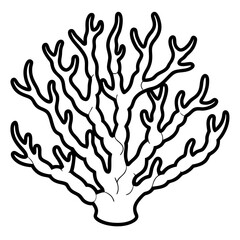Coral Reef Line Art Design