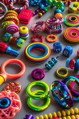 An Array of Colorful Fidget Tools to Relieve Stress and Enhance Focus
