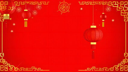 Chinese New Year Red Lanterns Background