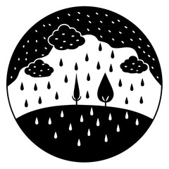 Dark Rain Aesthetic Vector Design
