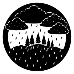 Dark Rain Aesthetic Vector Design