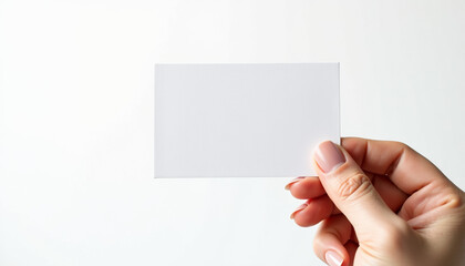 Fototapeta premium Blank White Card in Hand - Business Opportunity