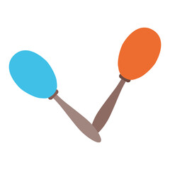 Cartoon Maracas Clipart Illustration | Musical Instrument Design Isolated on White Background