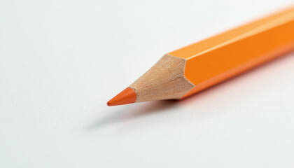 Close-up of an Orange Colored Pencil