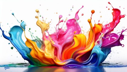 colorful splashes