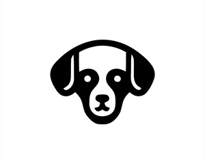 beagle dog portrait vector illustration. 