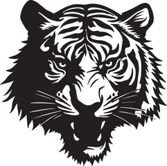 tiger head silhouette