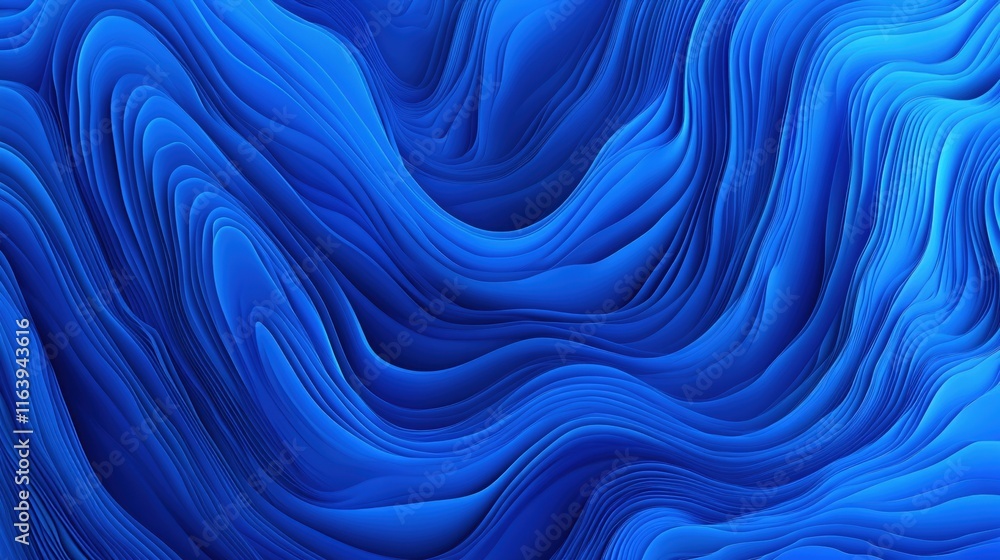 Aufkleber abstract blue waves flowing pattern background for elegant design and art use