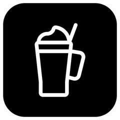 Editable milkshake vector icon. Food, restaurant. Part of a big icon set family. Perfect for web and app interfaces, presentations, infographics, etc