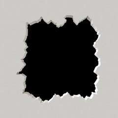 Irregular black hole in white wall