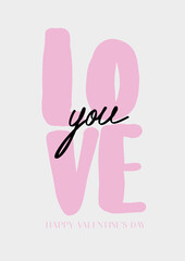 Valentine´s day greeting card or poster. Also useful as background. Grainy effect added.