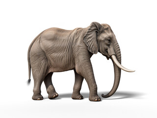 Fototapeta premium Realistic 3D render of an African elephant
