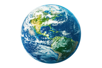 A vibrant depiction of Earth showcasing its continents, oceans, and atmospheric clouds in a captivating view.