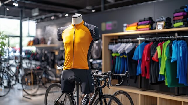 Cycling shorts displayed on a mannequin