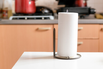 Kitchen paper towel roll stand holder