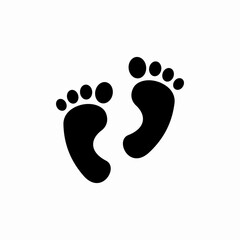 footprints footsteps icon sign vector