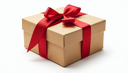 Obraz premium Elegant Gift Box with Red Ribbon