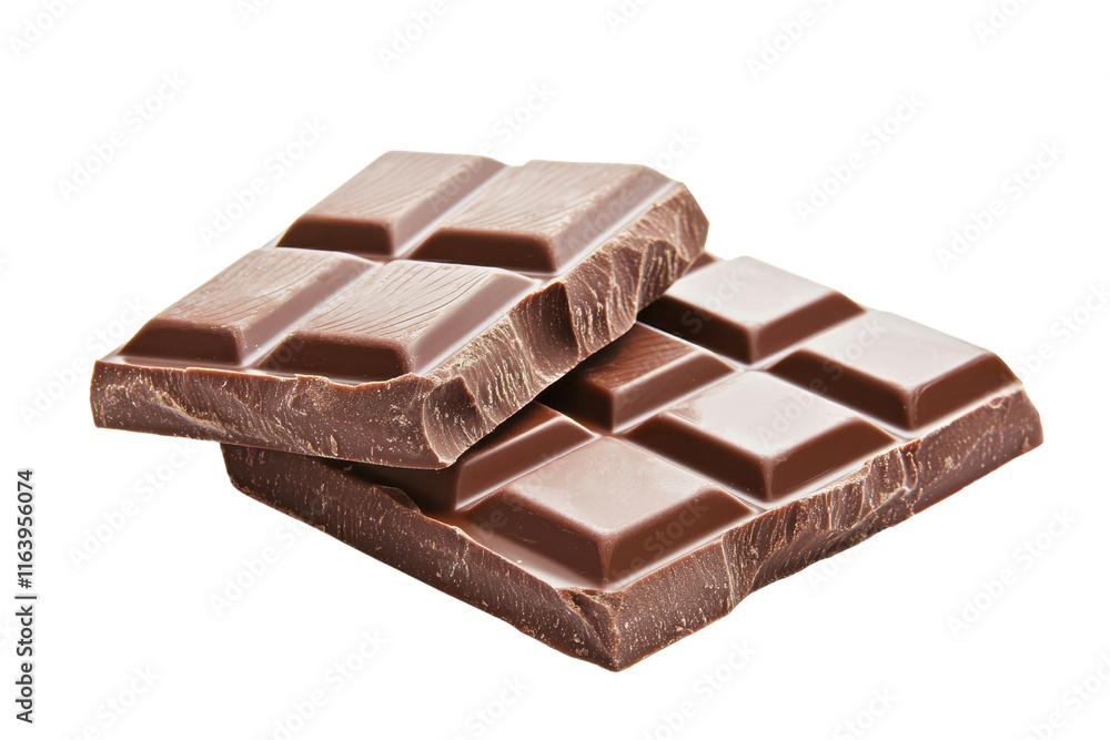 Poster a rich chocolate bar with a smooth texture, featuring a grid pattern of distinct segments.