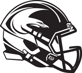 black and wight cricket helmet  logo type silhouette design