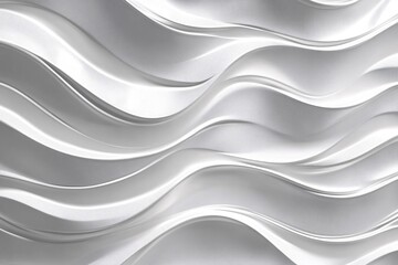 Obraz premium Abstract Textured White Background with Flowing Waves and Smooth Curves Design