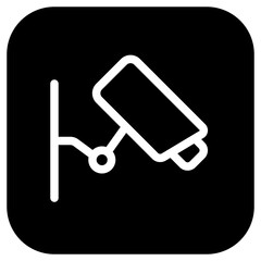 Editable security camera, CCTV vector icon. Property, real estate, construction, mortgage, interiors. Part of a big icon family. Perfect for web and app interfaces, presentations, infographics, etc