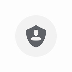 user shield protection icon sign vector
