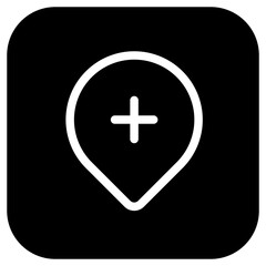 Obraz premium Editable add location vector icon. Map, location, navigation. Part of a big icon set family. Perfect for web and app interfaces, presentations, infographics, etc