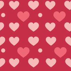 Seamless pattern using valentine cute hearts