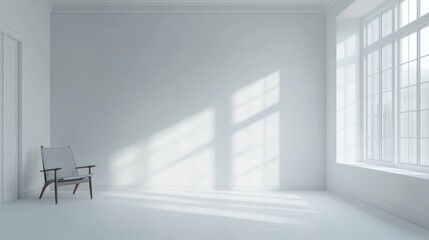 Serene Minimalist Room with Sunlight
