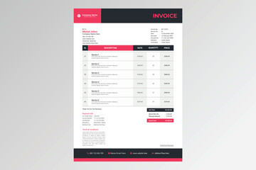 Minimalist Healthcare Invoice Design Template