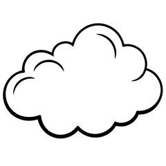 Minimalist Cloud Line Art Design