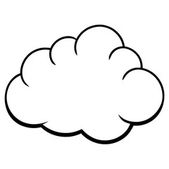 Minimalist Cloud Line Art Design