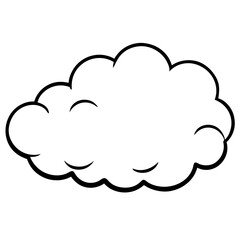 Minimalist Cloud Line Art Design