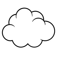 Minimalist Cloud Line Art Design