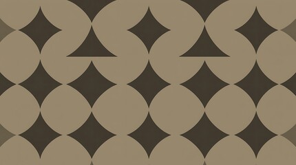 Geometric Beige and Brown Diamond Pattern 