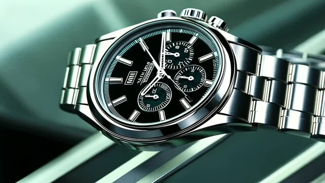 Tag Heuer Chronograph Watch with Holographic Display and Stainless Steel