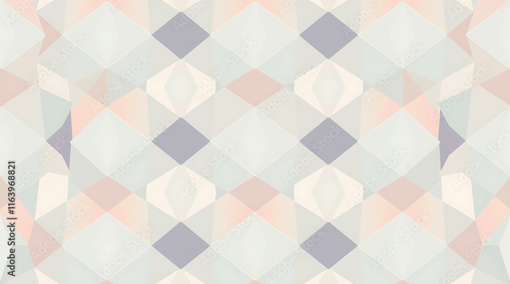 Poster pastel geometric pattern: a delicate and soothing seamless pattern featuring a repeating arrangement